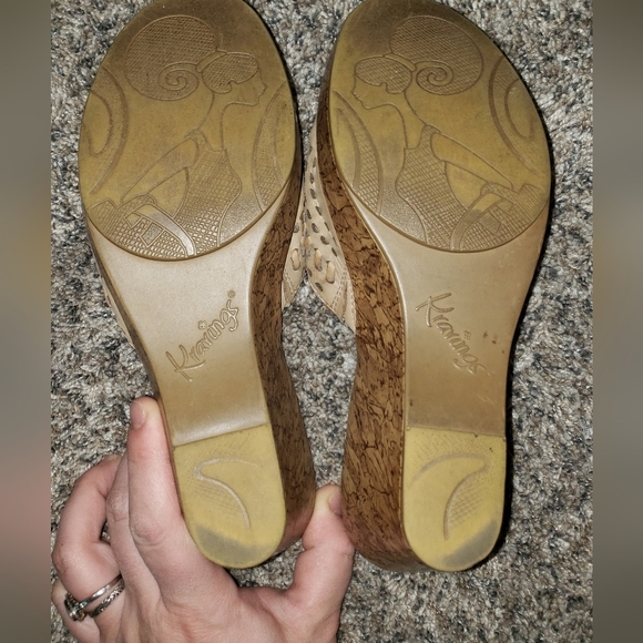 Kravings | Leather Wedge Slide Mules with Open-Toe Design - Picture 5 of 5